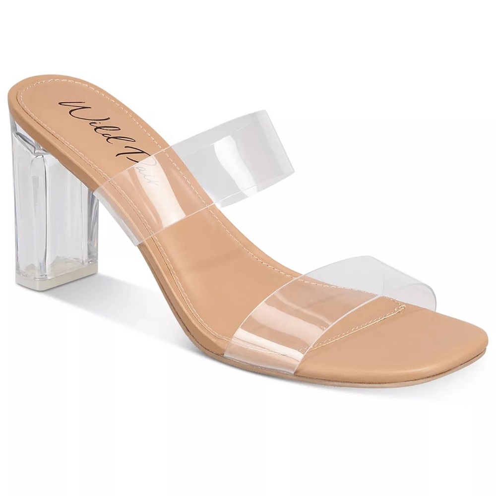 NIB Wild Pair Zandria Clear Slides Sz 10